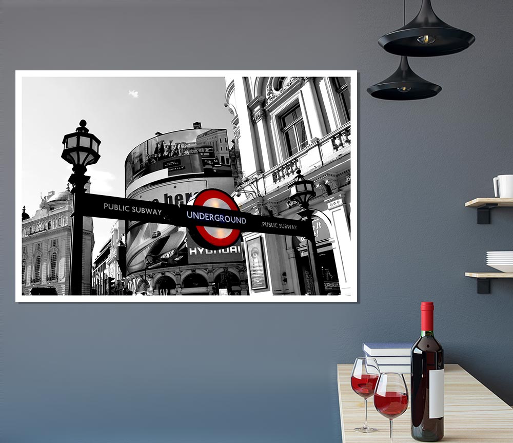 London Piccadilly Circus Print Poster Wall Art