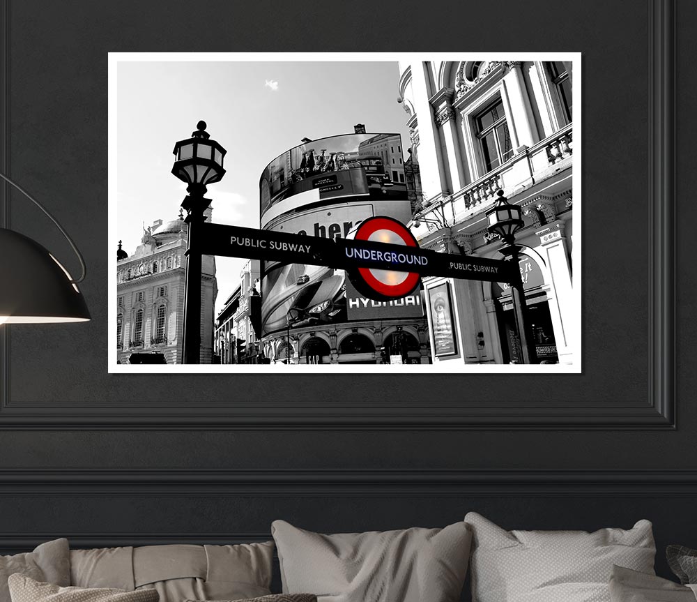 London Piccadilly Circus Print Poster Wall Art