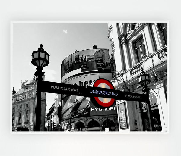 London Piccadilly Circus Print Poster Wall Art