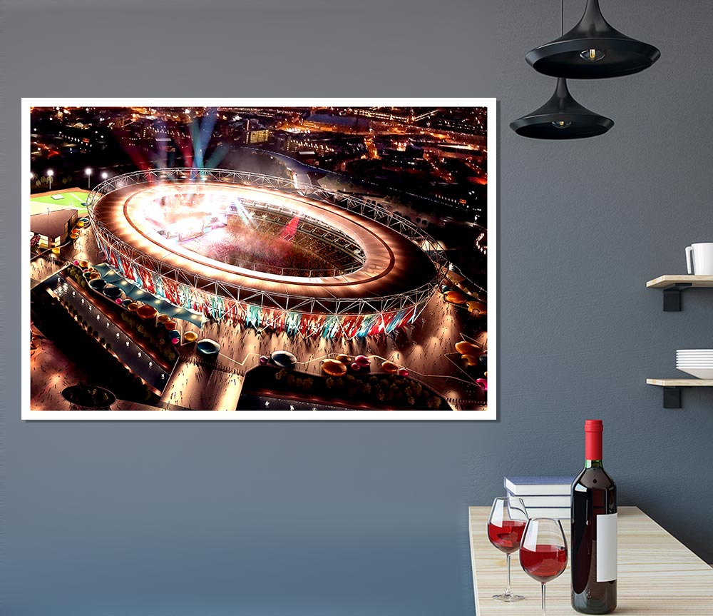 London 2012 Olympic Stadium Print Poster Wall Art