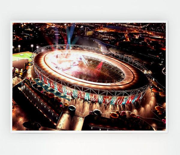 London 2012 Olympic Stadium Print Poster Wall Art