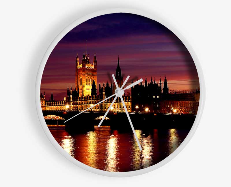 London At Night Clock - Wallart-Direct UK