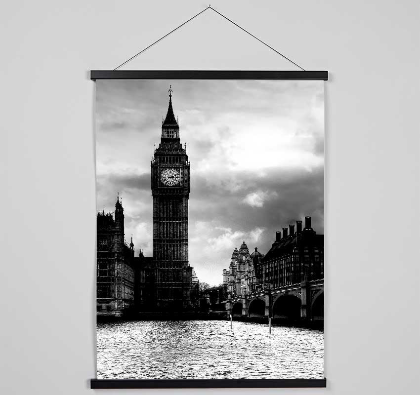 London Big Ben B n W Hanging Poster - Wallart-Direct UK