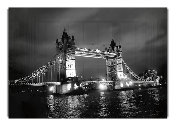 London Bridge bei Nacht (Schwarzweiß)