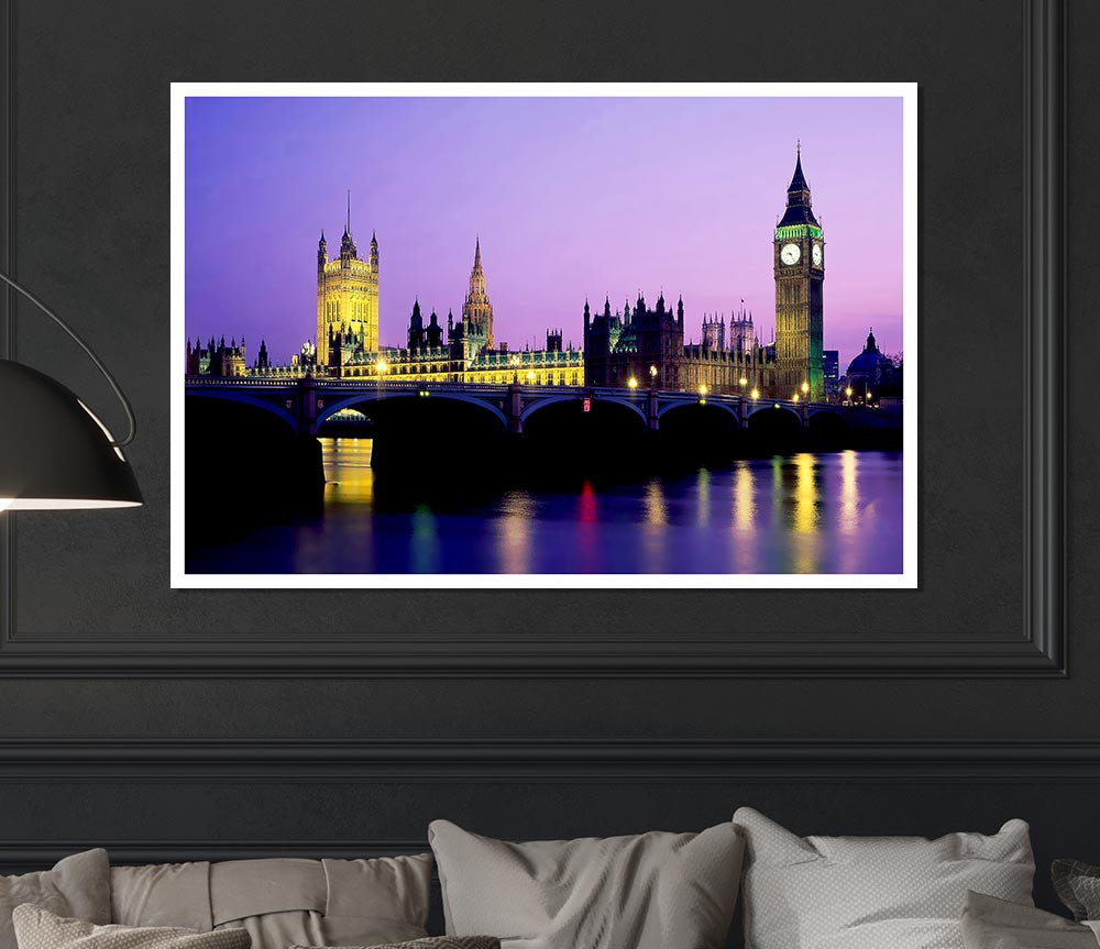 London Bridge City Lights Print Poster Wall Art