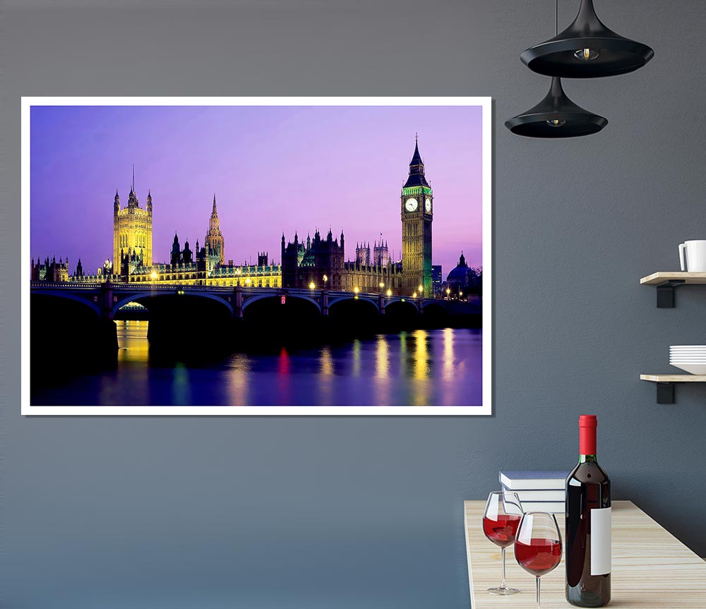 London Bridge City Lights Print Poster Wall Art