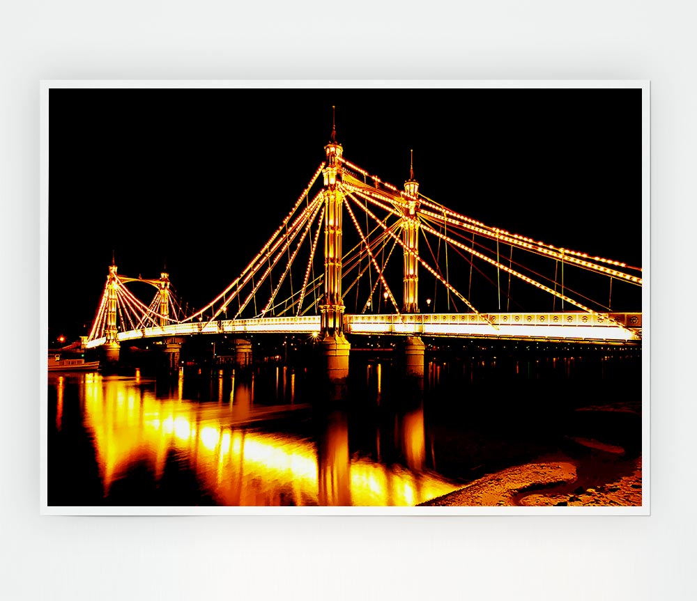 London Bridge Reflections Print Poster Wall Art