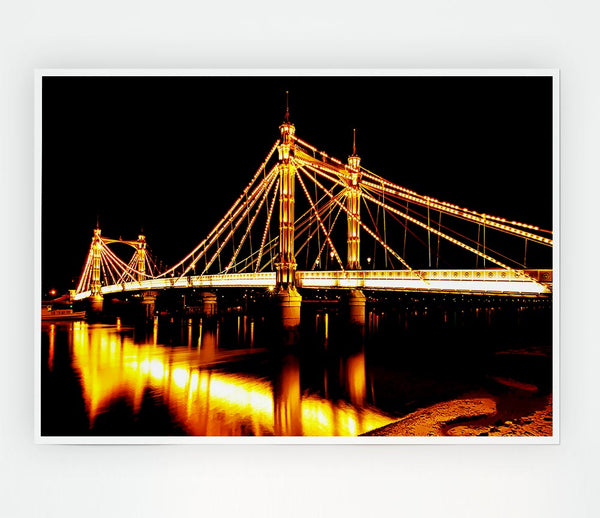 London Bridge Reflections Print Poster Wall Art