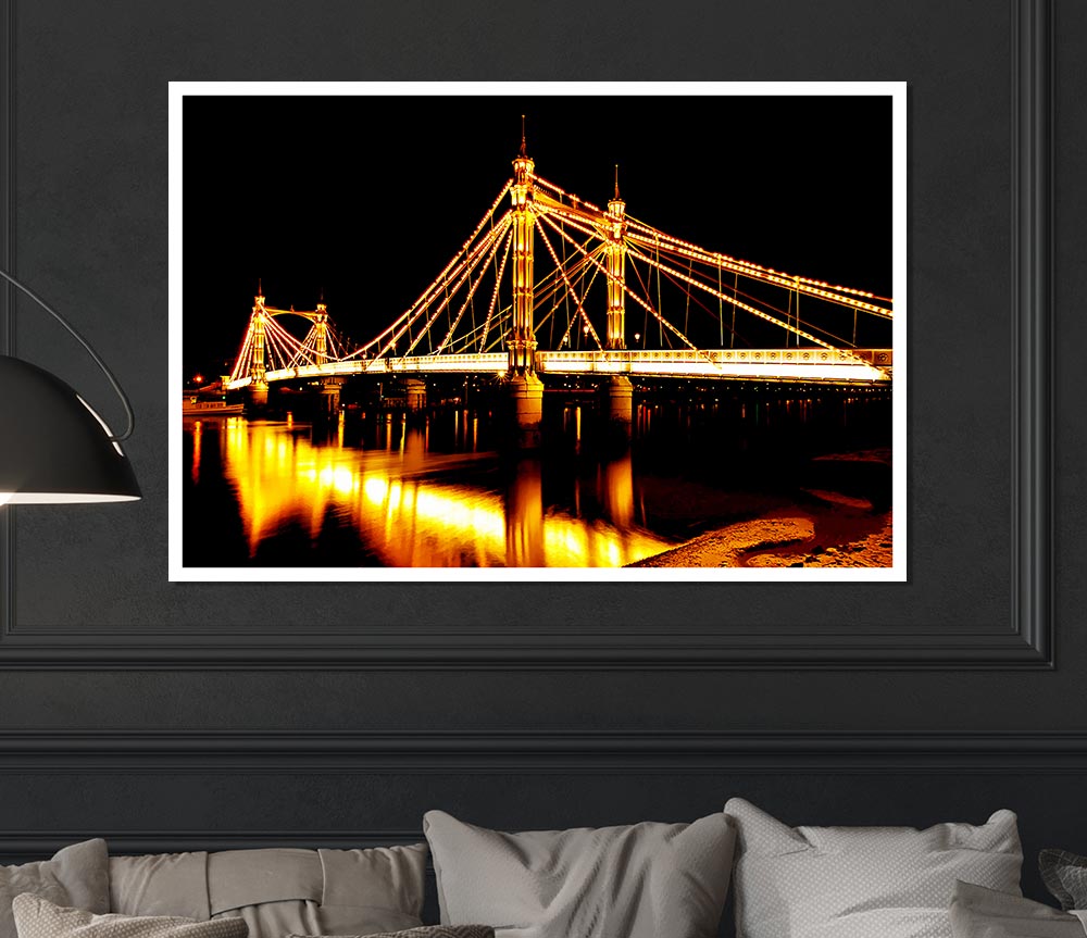 London Bridge Reflections Print Poster Wall Art