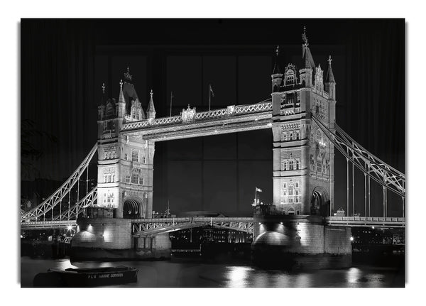 London Bridge Retro Schwarzweiß