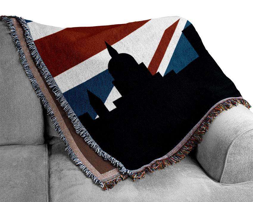 London City Great British Flag Woven Blanket