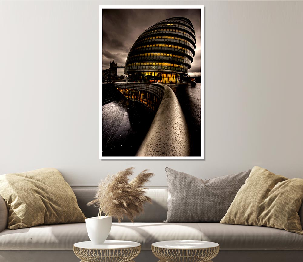 London City Hall Print Poster Wall Art