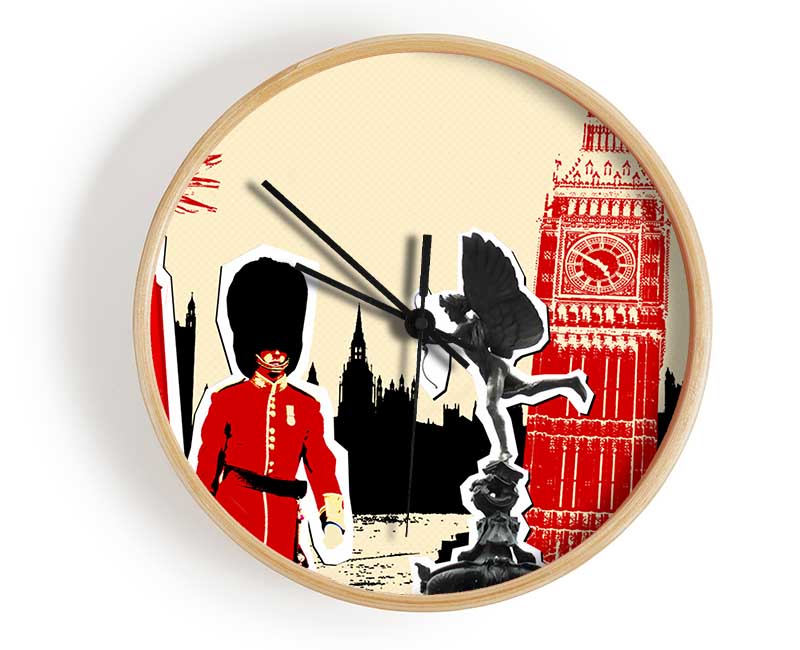 London Collage Clock - Wallart-Direct UK