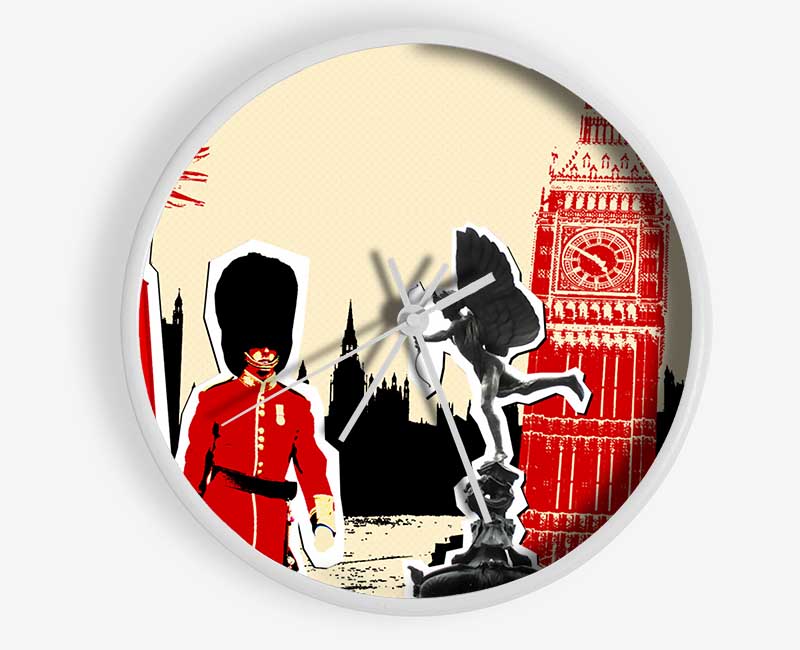 London Collage Clock - Wallart-Direct UK