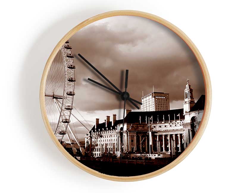 London Eye Brown Clock - Wallart-Direct UK