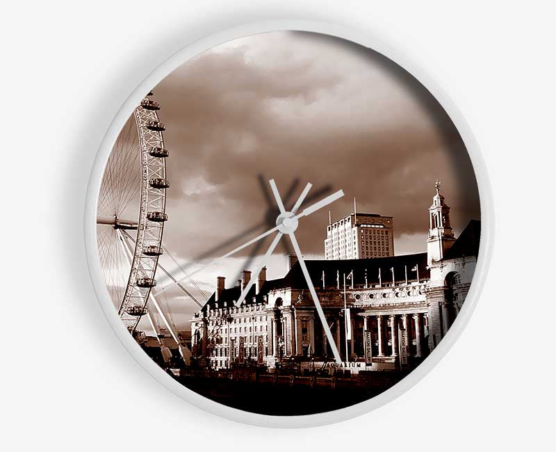 London Eye Brown Clock - Wallart-Direct UK