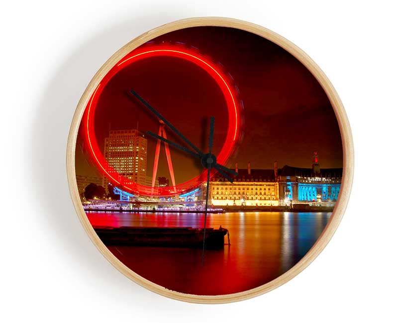 London Eye From Victoria Embankment Clock - Wallart-Direct UK