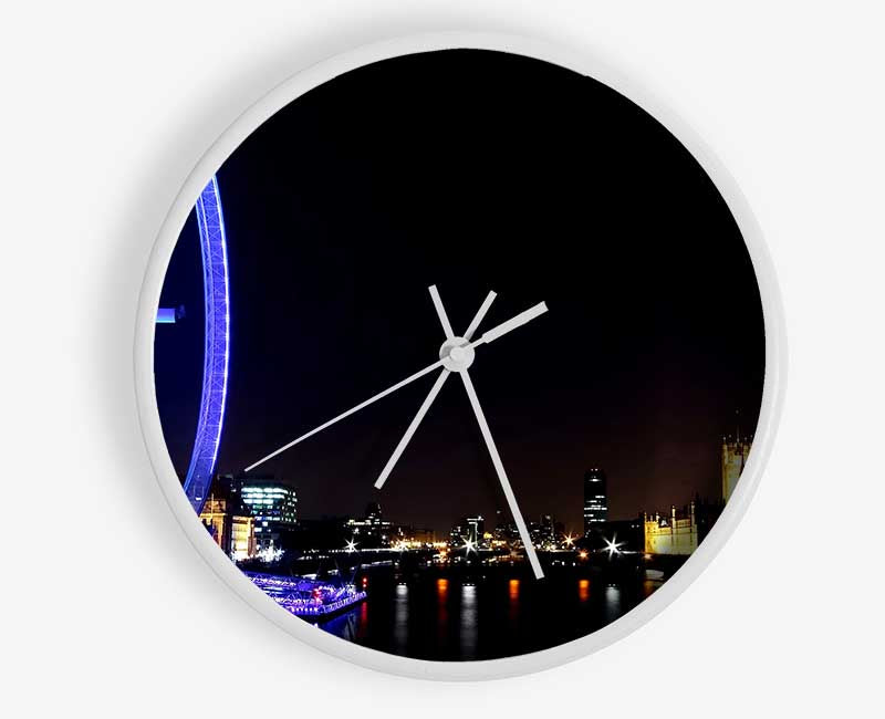 London Eye Blue Uk Clock - Wallart-Direct UK