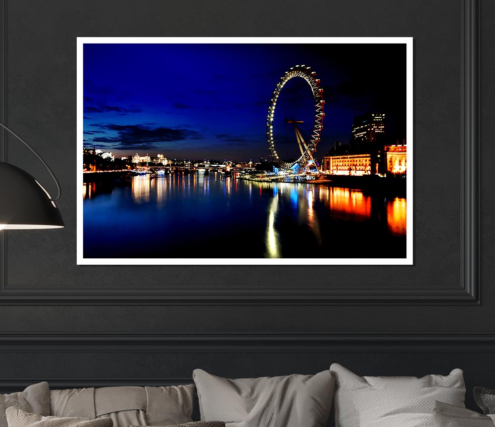 London Eye Print Poster Wall Art