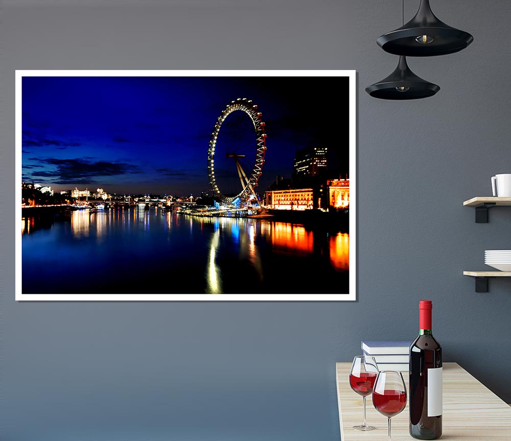 London Eye Print Poster Wall Art