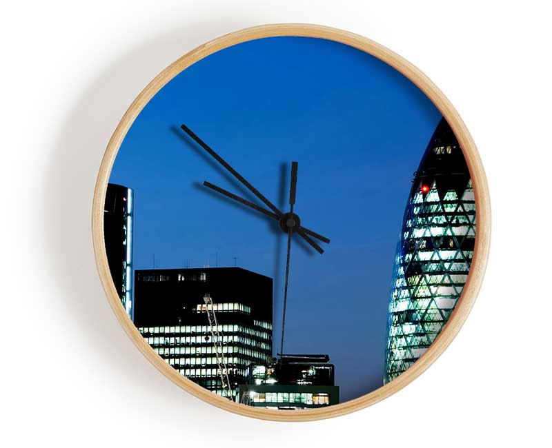 London Gherkin Night Lights Clock - Wallart-Direct UK