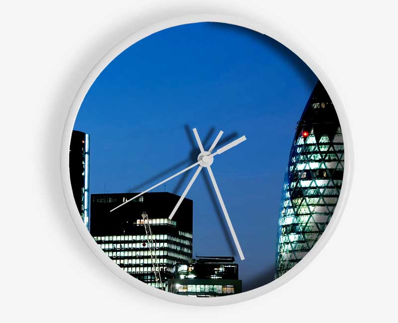 London Gherkin Night Lights Clock - Wallart-Direct UK