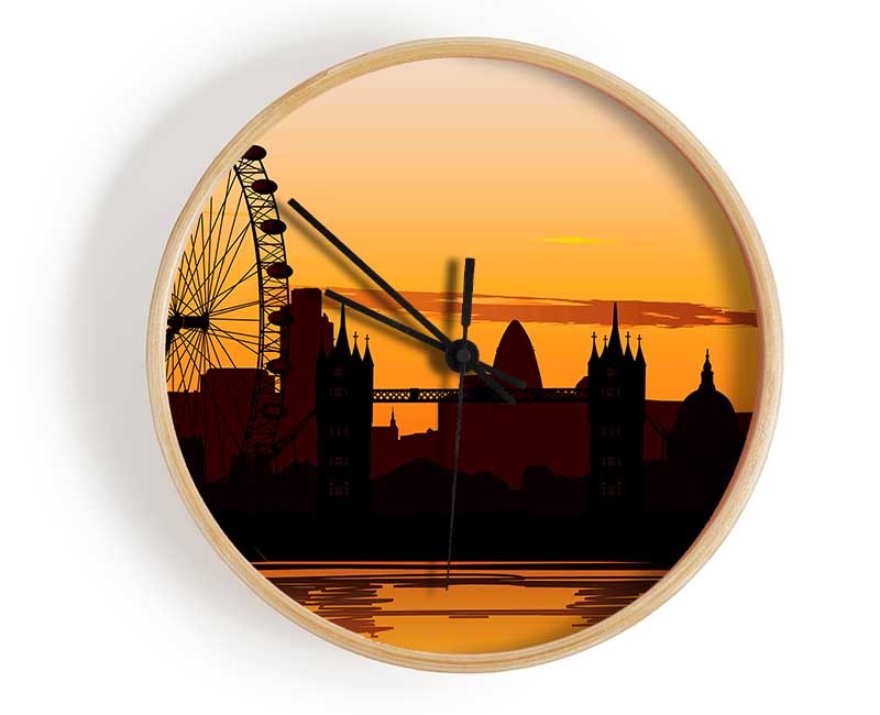 London Morning Reflection Glow Clock - Wallart-Direct UK