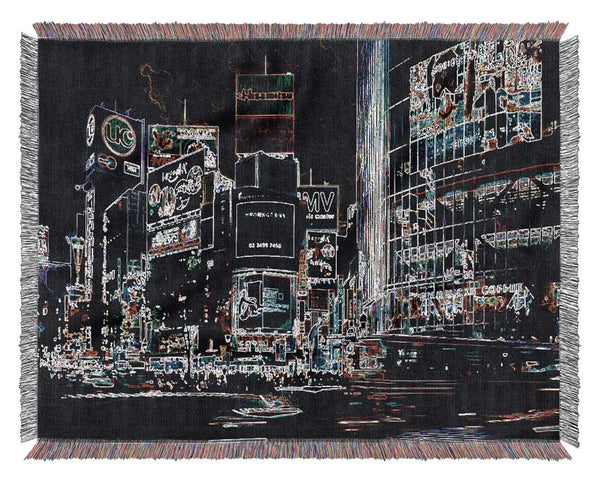 London Night Life Woven Blanket