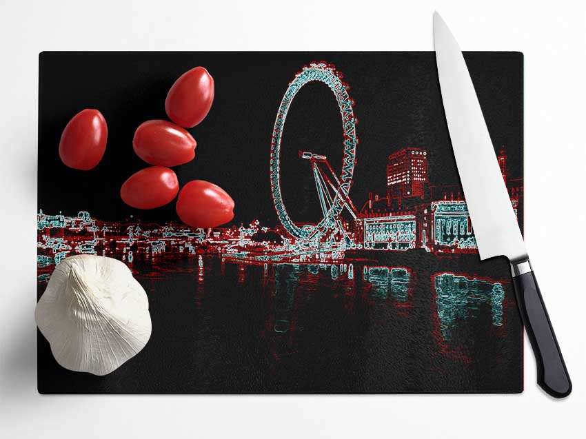 London Thames London Eye Glass Chopping Board