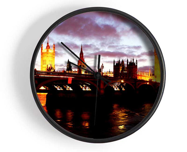 London Thames Reflections Clock - Wallart-Direct UK