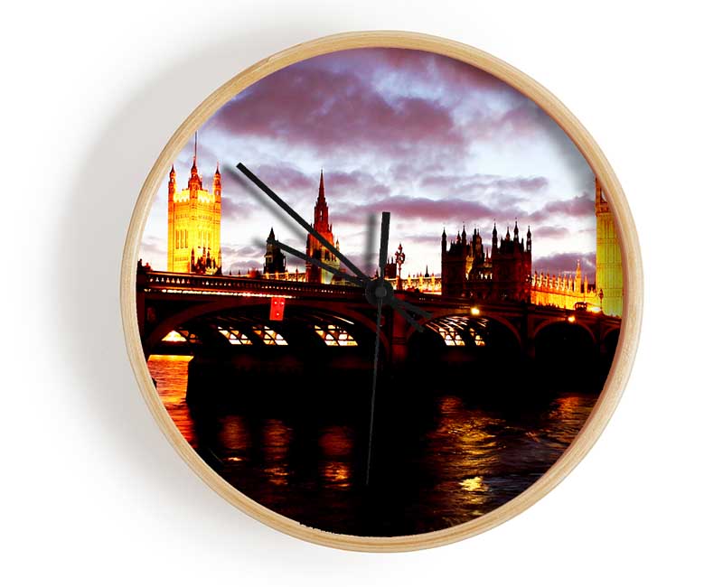 London Thames Reflections Clock - Wallart-Direct UK