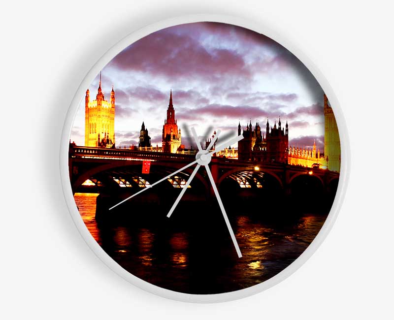 London Thames Reflections Clock - Wallart-Direct UK