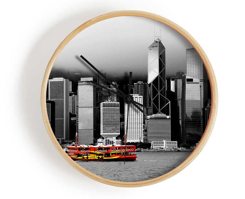 Hong Kong River Boat Clock - Wallart-Direct UK