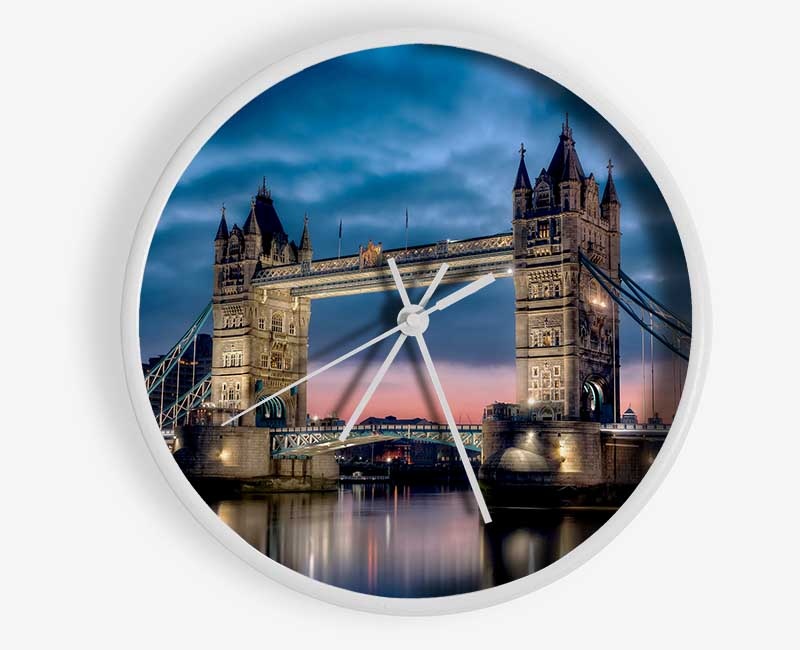 London Tower Bridge At Dusk Clock - Wallart-Direct UK