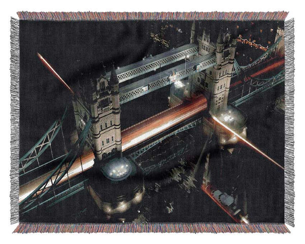 London Tower Bridge From Above Woven Blanket