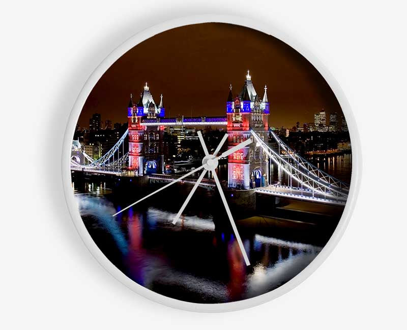 London Tower Bridge Lights Clock - Wallart-Direct UK