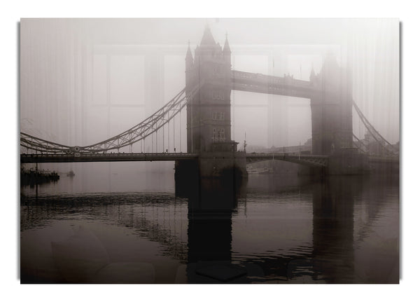 London Tower Bridge Nebel