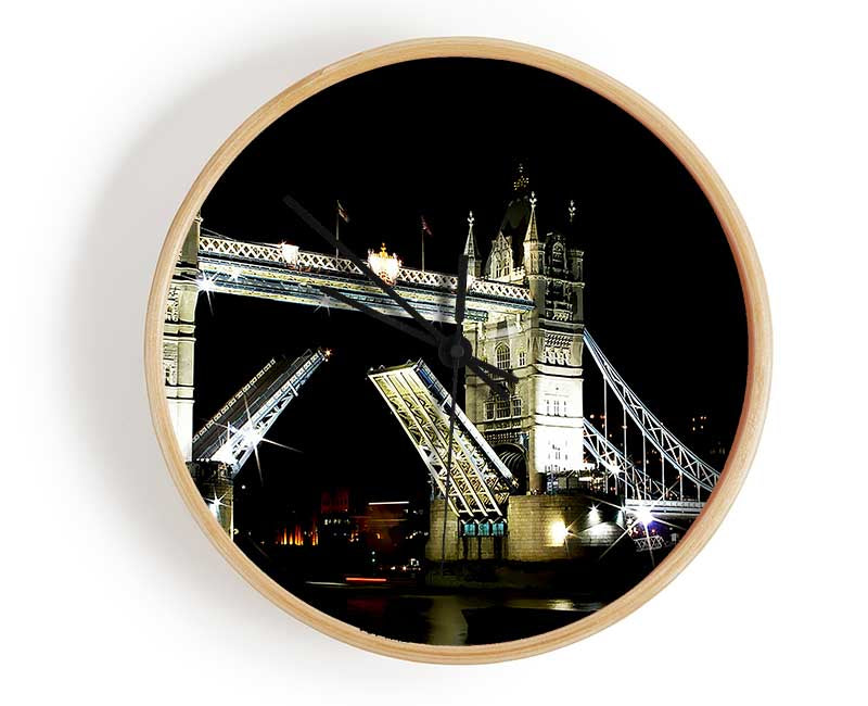 London Tower Bridge Night Opening Clock - Wallart-Direct UK