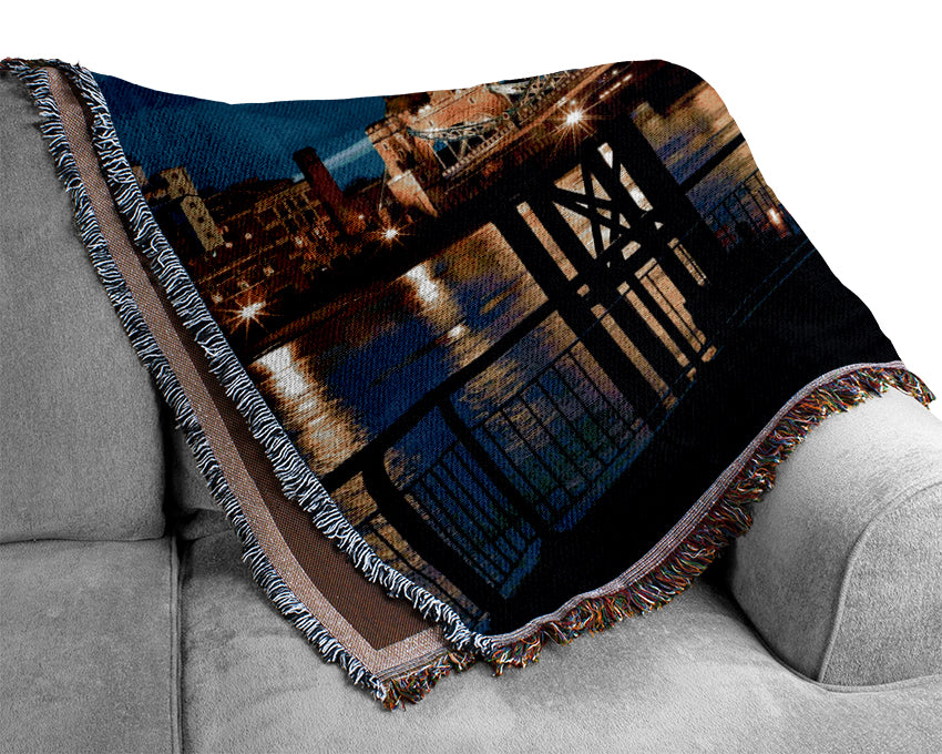 London Tower Bridge Nightlight Woven Blanket