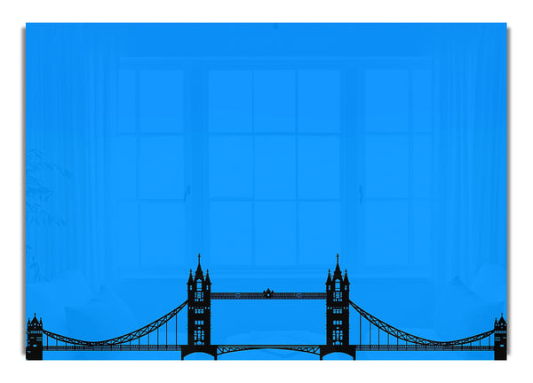 Silhouette der Londoner Tower Bridge