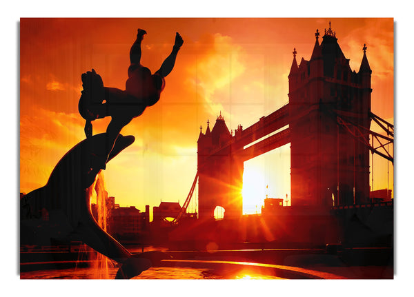 Statue der Tower Bridge in London