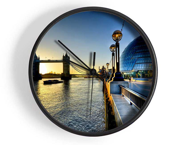 London Tower Bridge Sunset Clock - Wallart-Direct UK