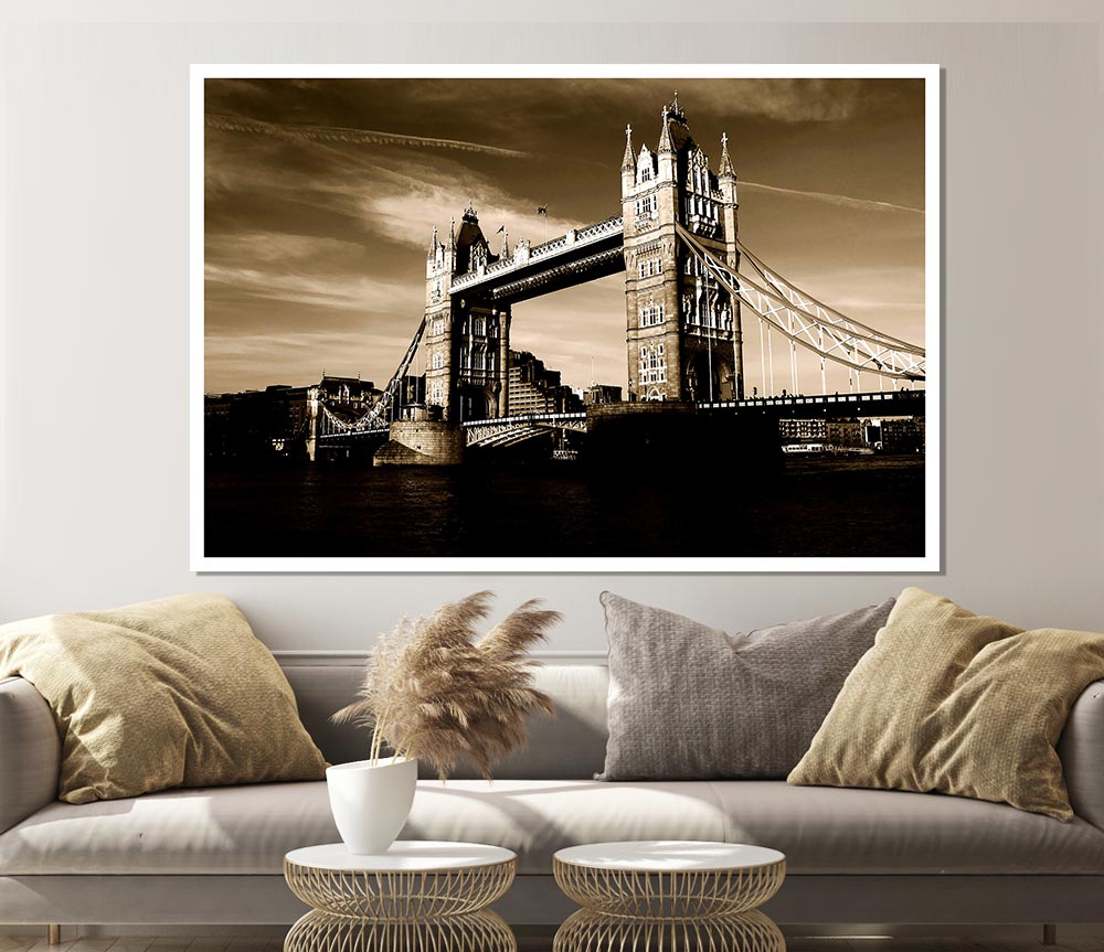 London Brown Beauty Print Poster Wall Art