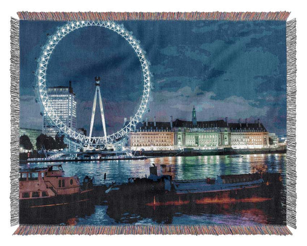 London-Eye Dusk Woven Blanket