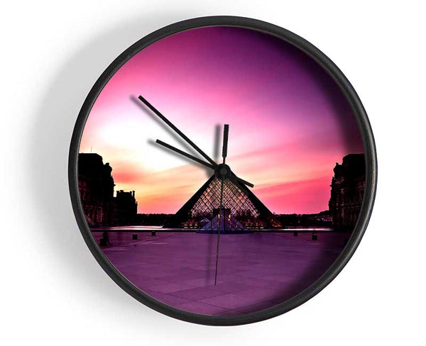 Louvre Museum At Sunset Clock - Wallart-Direct UK