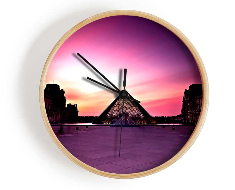 Louvre Museum At Sunset Clock - Wallart-Direct UK