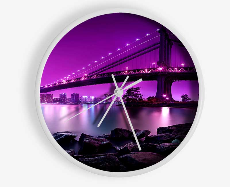 Manhattan Bridge New York City Clock - Wallart-Direct UK