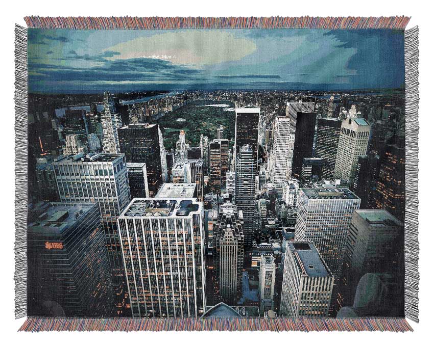 Manhattan New York City United States Woven Blanket