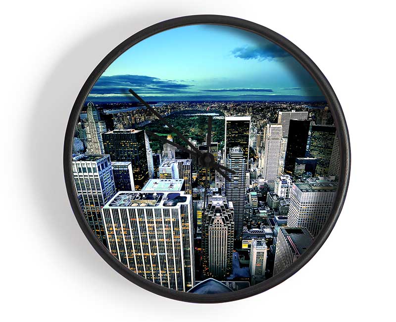 Manhattan New York Usa Clock - Wallart-Direct UK