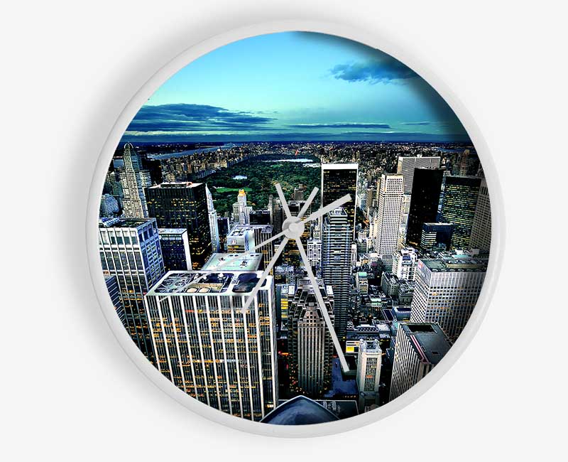 Manhattan New York Usa Clock - Wallart-Direct UK